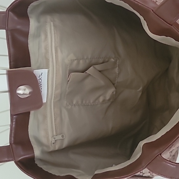 Chadwick's Satchel Purse Tote Brown Nylon New - Picture 3 of 6